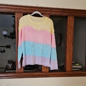 POL Pastel Rainbow Sweater